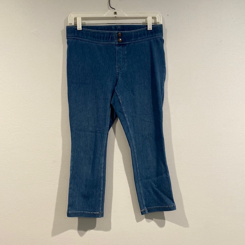 Hue Cropped Jeggings - Faux Pockets - Size Small